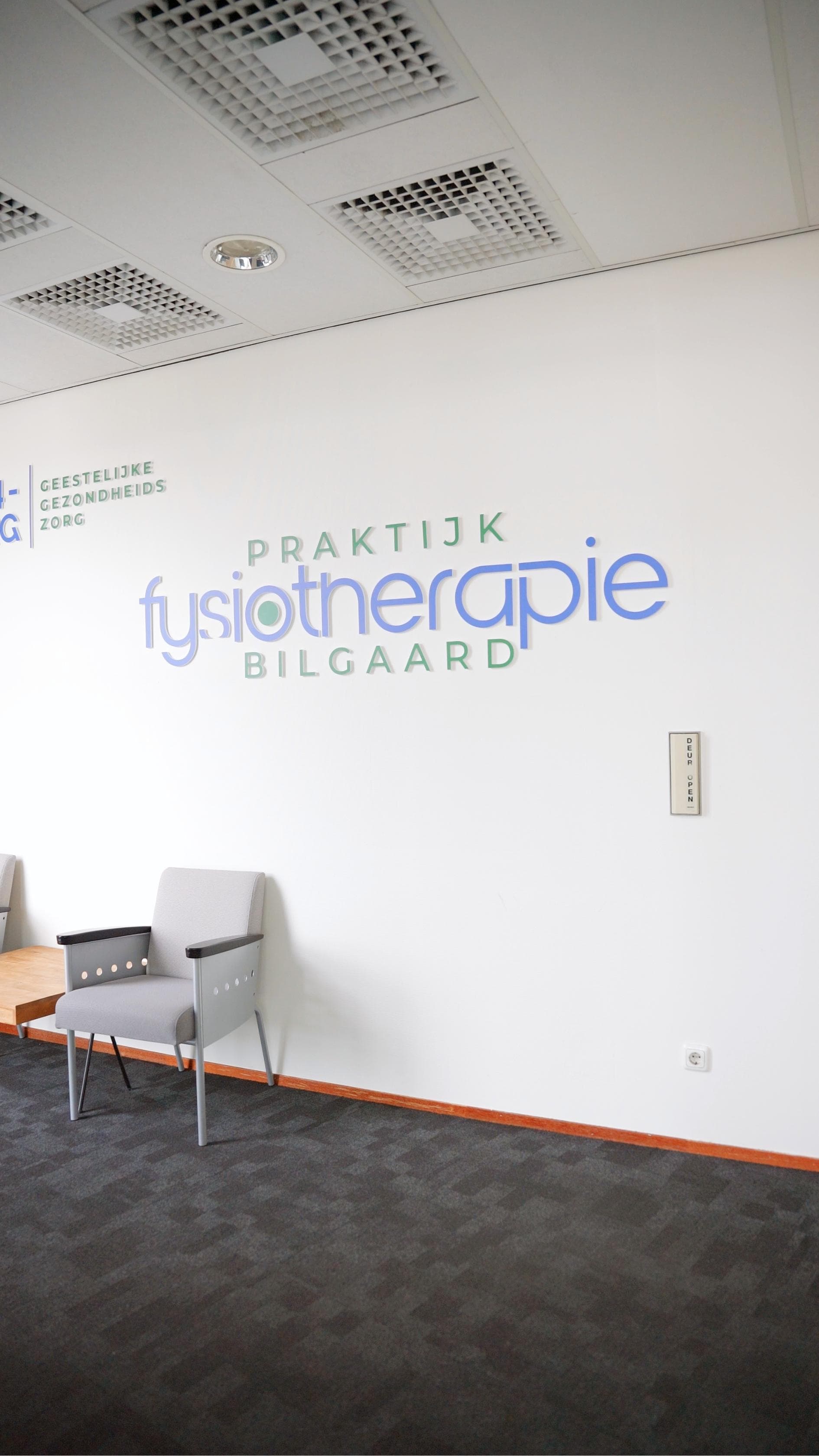 De praktijk van Fysiotherapie Bilgaard in Gezondheidscentrum De Brug